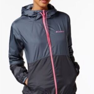 Columbia Women's Gray Hooded Jacket with Pink Accents